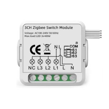 Zigbee Smart Switch Module, 3CH, Alexa/Google Home/Tuya Compatible - 1