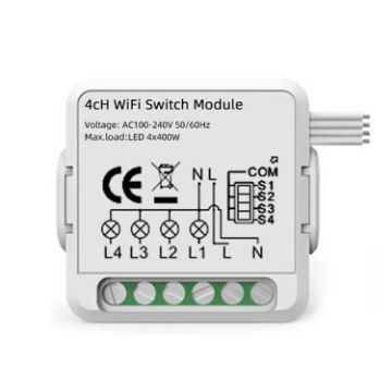 WiFi Smart Switch 4CH for Alexa/Google Home/Tuya Smart Life APP - 1
