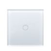 86mm 1 Gang Glass Smart Switch with RF433 Remote, AC 110V-240V (White) - 2
