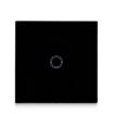 86mm 1 Gang Black Glass Smart Light Switch with RF433 Remote, 110-240V - 2