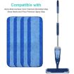 Fiber Mop Pad Set for Wet/Dry Flat Mops - 2 PCS Bona Compatible - 4