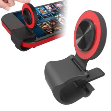 A9 Mobile Clip Joystick Hand Button Holder for iPhone, Android (Red) - 1