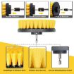 8 In 1 Electric Drill Crevice Brush Car Wash Tool Set, Model B (Yellow) - 4