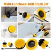 8 In 1 Electric Drill Crevice Brush Car Wash Tool Set, Model B (Yellow) - 6