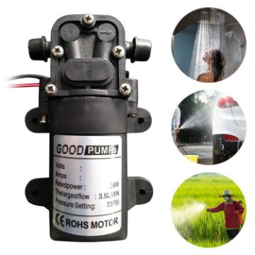 12V Mini Electric Diaphragm Pump for Automotive/Agricultural Use - 1