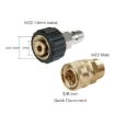 Quick Connect Pressure Washer Hose Accessories, 14-3/8 M + 15-3/8 F - 5
