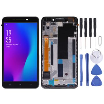 Lenovo A5000 OEM Black LCD Screen & Digitizer with Frame - 1