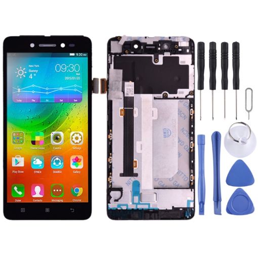 Lenovo S90 LCD Screen Digitizer Assembly with Frame (Black) - 1