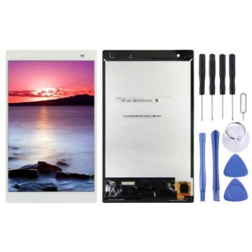 White OEM LCD Screen for Lenovo Tab 4 Plus 8704 Series Assembly - 1