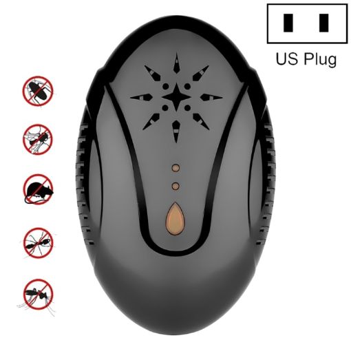 DC-9007 US Plug Black Ultrasonic Mosquito & Insect Repellent - 1