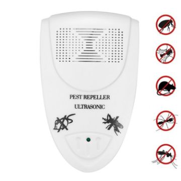 US Plug LI-3110 Ultrasonic Rat & Insect Repeller, White - 1