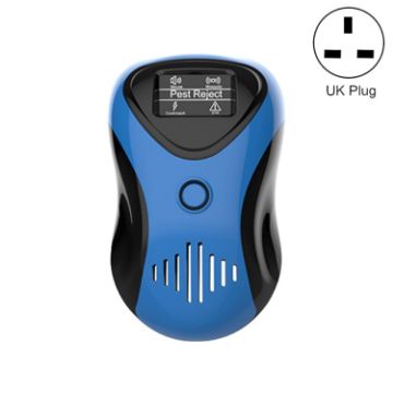 Energy-Saving Ultrasonic Mouse & Insect Repeller, UK Plug - Blue Black - 1