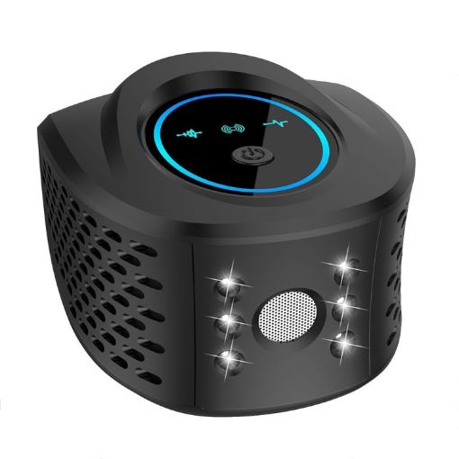 QSQ218 High-power Ultrasonic LED Mouse Repellent - US Plug, Black - 1