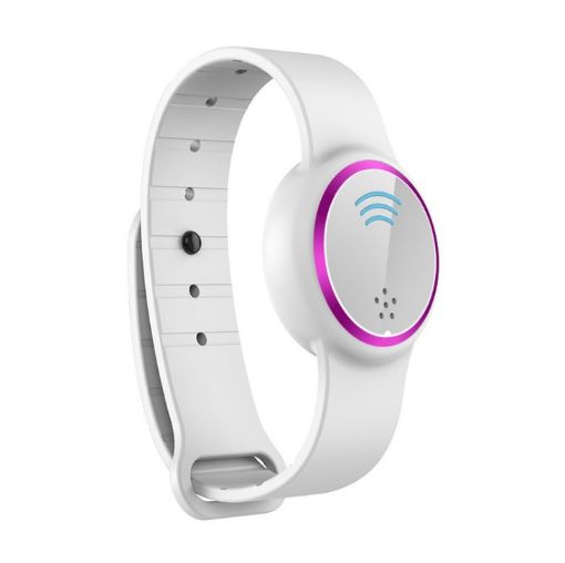 Portable Ultrasonic Mosquito Repellent Bracelet - White Purple - 1