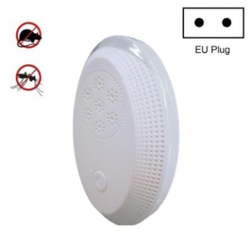 Ultrasonic Mosquito Rat Repellent Night Light, EU Plug, Pearl White - 1