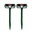 2 PCS Ultrasonic Solar Animal Repeller with PIR & Light Sensor, CE/ROHS - 2