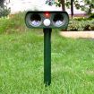 2 PCS Ultrasonic Solar Animal Repeller with PIR & Light Sensor, CE/ROHS - 7