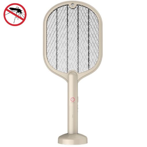 Dual-Use Smart Home Mosquito Killer & Fly Swatter (Beige) - 1