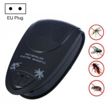 Black Ultrasonic Pest Repeller Electro Magnetic Device - 1