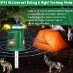SK698 Solar Animal Repeller 360 Strobe Light Ultrasonic Green - 5