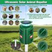 SK698 Solar Animal Repeller 360 Strobe Light Ultrasonic Green - 6