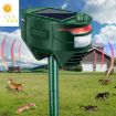 Outdoor Solar Ultrasonic Infrared Sensor Animal Repeller (Dark Green) - 1