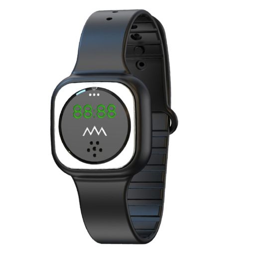 F9 Black Outdoor Mosquito Repellent Wristband with Clock - 1