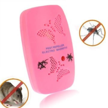 Pink Ultrasonic Electronics Insecticide with Adjustable Steps (EU Plug) - 1