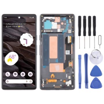 Pixel 7A G82U8 OLED Screen Assembly with Frame (Black) - 1