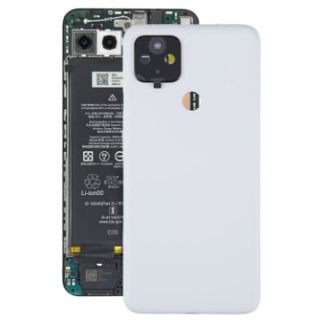 Google Pixel 4A 5G White Battery Back Cover with Camera Lens Cover - 1