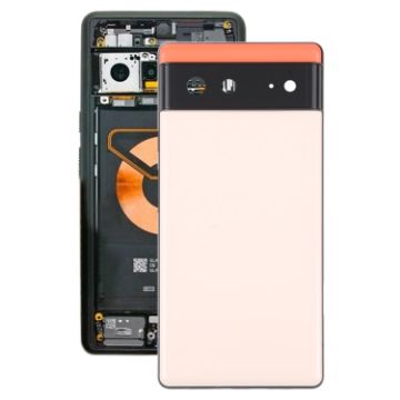 Google Pixel 6 Pink Battery Back Cover with Middle Frame - 1