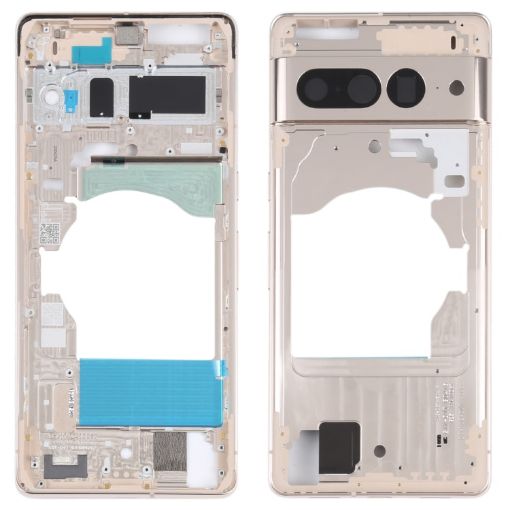 Google Pixel 7 Gold Front Housing LCD Frame Bezel Plate - 1