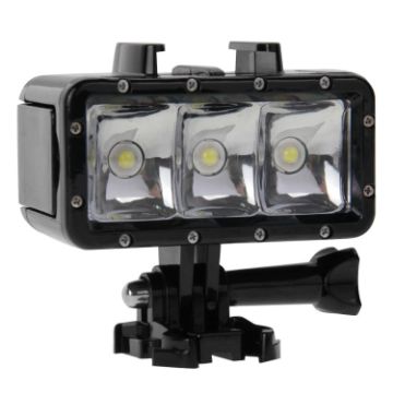 Waterproof Video Light w/ Base Mount for GoPro, Insta360 & DJI Cameras - 1