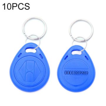 10 PCS 125KHz TK/EM4100 Proximity ID Card Keychain (Blue) - 1