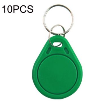 10PCS Green M1 Compatible Fudan RFID 13.56MHz Keyfob Tags - 1