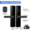 C91 Tuya Smart Bronze WiFi Fingerprint Password Door Lock - 6