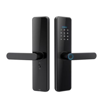 C91 Tuya Smart WiFi Fingerprint Password Door Lock (Black) - 1