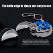 Mini Folding Blade Knife Pocket Outdoor Survival Keychain (Black) - 3