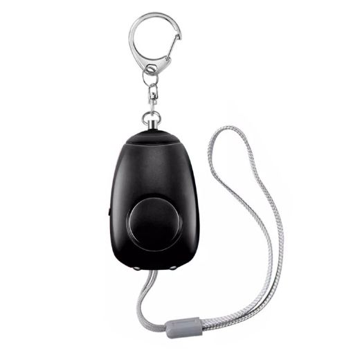BJY-08 130dB Dual LED Personal Alarm for Women Self-Defense, Black - 1