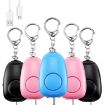 BJY-08 130dB Dual LED Personal Alarm for Women Self-Defense, Black - 2