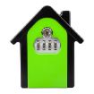 Green Hut Shape Password Lock Box with Key - Wall Cabinet Storage - 2