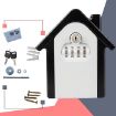 Green Hut Shape Password Lock Box with Key - Wall Cabinet Storage - 7