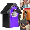 Purple Hut Shape Password Lock Security Box with 1 Key - 1