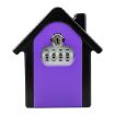 Purple Hut Shape Password Lock Security Box with 1 Key - 2