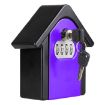 Purple Hut Shape Password Lock Security Box with 1 Key - 3