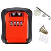 Red Wall-Mounted Key Code Box with Four-Digit Lock for Home Construction - 2