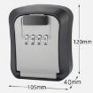 Red Wall-Mounted Key Code Box with Four-Digit Lock for Home Construction - 9
