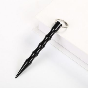 Black Outdoor Anti-Wolf Pen Stick with Key Ring Supplies Equipment - 1