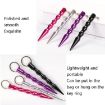 Black Outdoor Anti-Wolf Pen Stick with Key Ring Supplies Equipment - 4