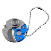 Mini Folding Blade Survival Knife Keychain Multitool (Blue) - 2